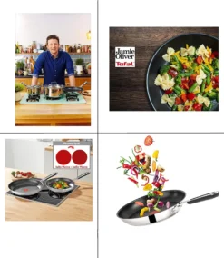 Tefal J90929 Jamie Oliver Pfannenset Induktion 4 TLG, Set Angebot, Pfanne 28 Cm + Pfanne 24 Cm, Edelstahl -Küchenbedarf Geschäft 00b6eb1b542e227fde2d4ab481223967