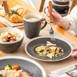 Tafelservice, Vancasso SEESAMI 16-teiliges Kombiservice Aus Steinzeug, Geschirrset Im Modernen Aussehen Für 4 Personen -Küchenbedarf Geschäft 010e19a8da5fb1b2d989479bae757864