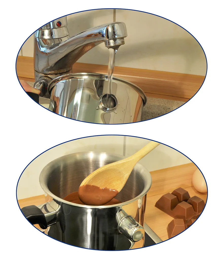 Milchtopf Edelstahl Simmertopf Doppelwandig 1,2 L Wasserbadtopf 4 Milchtopf Edelstahl Simmertopf Doppelwandig 1,2 L Wasserbadtopf – Bild 2