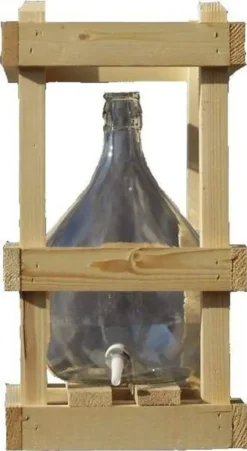 Glasballon Im Holzgestell ❀ 5 Liter ❀ Mit Ablaufhahn & Korken -Küchenbedarf Geschäft 0301903316c606df3c8169ffe2a318d8