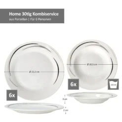 Mambo-Cat Kaffee-Tasse Porzellan-Becher Geschirr-Set Schüssel Bowl-Schale Tafel-Zubehör Suppen-Schälchen Speise-Teller Käse-Wurst Ess-Platte Frühstücks-Buffet Brunch Kuchen-Dessert Home Streifen-Grau Schwarz-Creme Kombi-Service Sechs-Personen 14 Mambo-Cat Kaffee-Tasse Porzellan-Becher Geschirr-Set Schüssel Bowl-Schale Tafel-Zubehör Suppen-Schälchen Speise-Teller Käse-Wurst Ess-Platte Frühstücks-Buffet Brunch Kuchen-Dessert Home Streifen-Grau Schwarz-Creme Kombi-Service Sechs-Personen -Küchenbedarf Geschäft 0340c9281ab81c10f11f126e8487123b