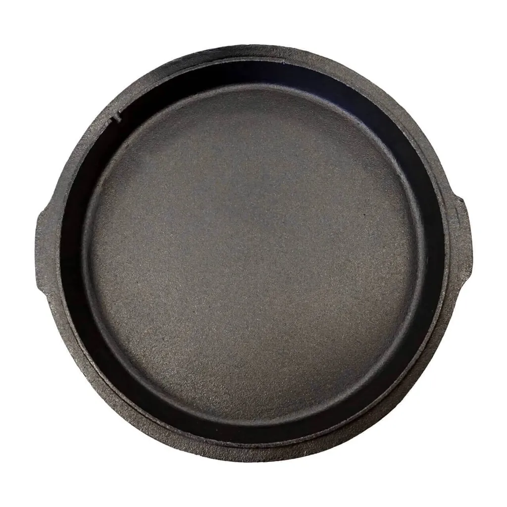 Dutch Oven | Feuertopf Qt 4.5 Ohne Füße Aus Gusseisen - Camping Bräter BBQ 6 Dutch Oven | Feuertopf Qt 4.5 Ohne Füße Aus Gusseisen - Camping Bräter BBQ – Bild 4