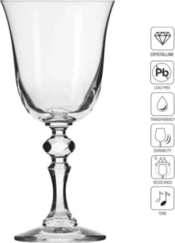 KROSNO Krista Kleine Rotweingläser, 6er-Set, 220 Ml -Küchenbedarf Geschäft 04b61574aafffde678eedf541121ba76