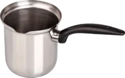 Fackelmann Kaffeetopf Ø 9 Cm, Milchtopf Aus Edelstahl, Mokkakanne Geeignet Für Ceranfelder/ Gas-/ Induktions-/ Elektroherde (Farbe: Schwarz/Silber), Menge: 1 Stück -Küchenbedarf Geschäft 058d52ad1fb2b5a150df63a35e084b6d