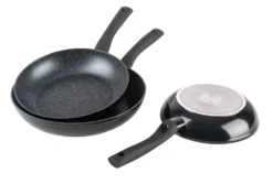 Cheffinger Aluminiumguss-Bratpfannen-Set Schwarz 3 Stück -Küchenbedarf Geschäft 0597d71e9e04ee6139eb51e82a47708b