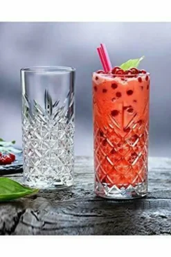 Pasabahce Timeless 520205 Longdrink Glas Wassergläser Kristall Design 4´er Set Transparent 365 Ml -Küchenbedarf Geschäft 06fb601a0630459f07c7117b9d7c170d