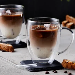 GRÄWE Doppelwandige Latte Macchiato-Thermogläser Mit Henkel, 350 Ml, 2er Set -Küchenbedarf Geschäft 09b90851b30ad6afc4bfa09d690b93b5