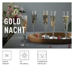 Goldnacht Champagnerglas-Set F23 Von Carolin Oliveira -Küchenbedarf Geschäft 0db51aee5ebd0df3045474ddf0fbf683