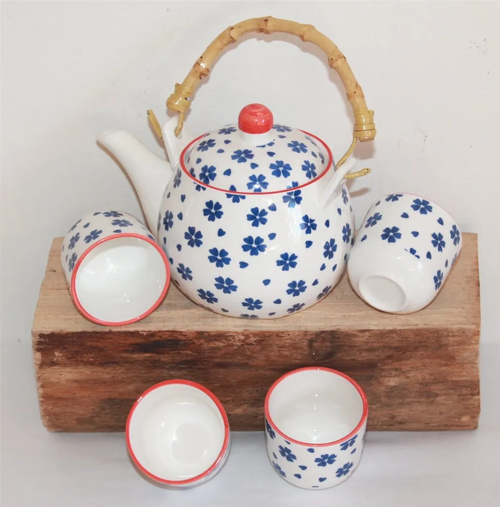 270 Asia Teeset Teeservice Teekanne Tassen 5 Tlg Weiss Blau Blumen Kinder Ruka 5 270 Asia Teeset Teeservice Teekanne Tassen 5 Tlg Weiss Blau Blumen Kinder Ruka – Bild 4
