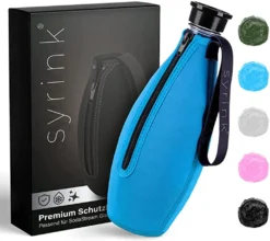 SYRINK® Schutzhülle Kompatibel Mit SodaStream Glasflasche [100% PASSEND] Neopren Schutzhülle & Outdoor Flaschenkühler Glasflaschen Für SodaStream Crystal 2.0 | Schützt Vor Bruch & Kratzern