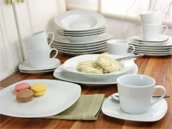 CreaTable 19511 Tafelservice Amelie Für 6 Personen + Uni, Porzellan, Weiß (1 Set, 12-teilig) -Küchenbedarf Geschäft 0f8ce91fda127a8e855f71bed8328a3e
