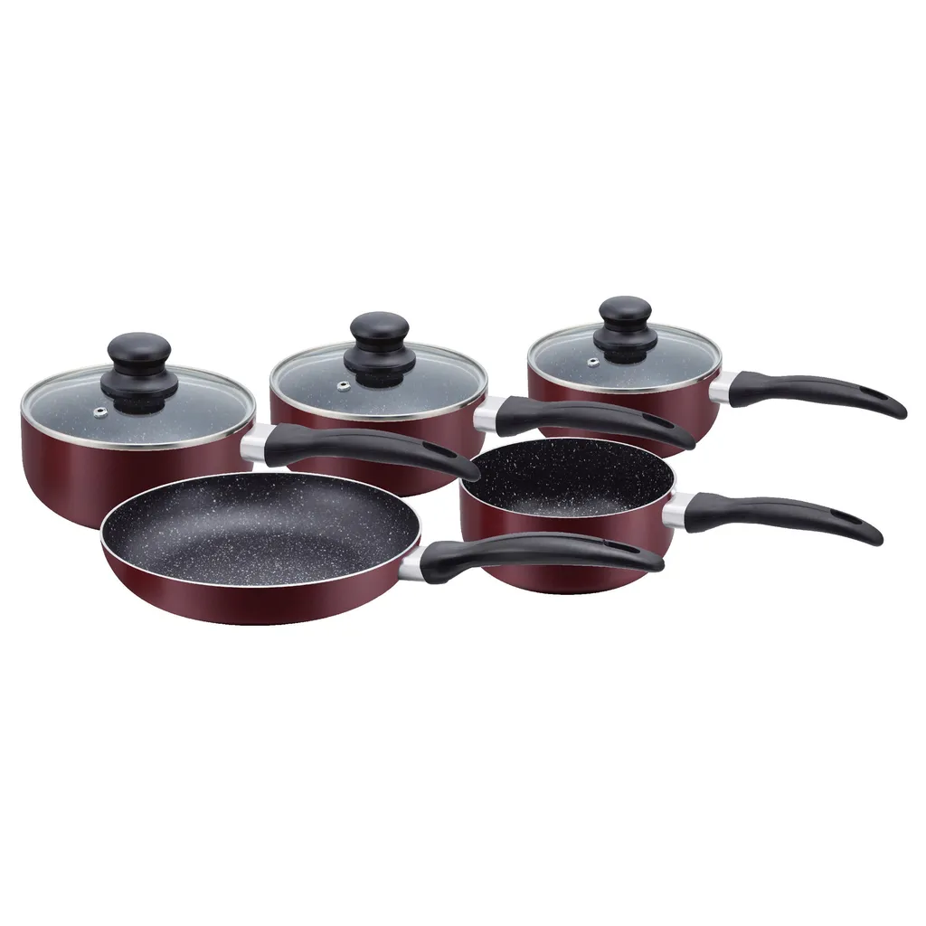 Herzberg HG-5003BK: 8-Teiliges Marmor-Kochgeschirr-Set - Schwarz 7 Herzberg HG-5003BK: 8-Teiliges Marmor-Kochgeschirr-Set - Schwarz – Bild 5