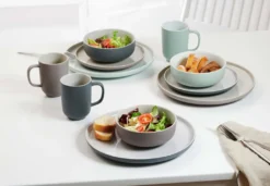 Ritzenhoff & Breker JASPER Kaffeeservice 12-tlg., Geschirrset, Service, Rund, Steinzeug, Grau, 407648 -Küchenbedarf Geschäft 10edd39e783f01c8a85b3c560eb75ac1