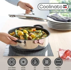 COOLINATO Schmorpfanne 28cm Aus Edelstahl – Beschichtet 12 COOLINATO Schmorpfanne 28cm Aus Edelstahl – Beschichtet -Küchenbedarf Geschäft 113b349487e4b368d9b7ceefa239622d