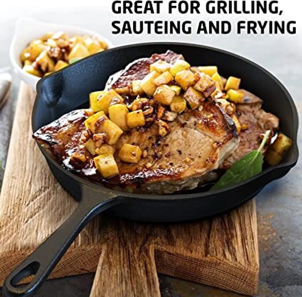 Nuovva Cast Iron - Skillet Casserole Set - 3 Piece - Skillet / Cast Iron Skillet (15cm-20cm-25cm) - Geeignet Für Alle Wärmequellen 6 Nuovva Cast Iron - Skillet Casserole Set - 3 Piece - Skillet / Cast Iron Skillet (15cm-20cm-25cm) - Geeignet Für Alle Wärmequellen – Bild 4