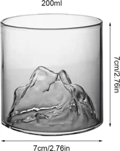 4 Stk/Set 200ml Mountain Whiskygläser Whiskey Glasses Set,für Scotch Und Whisky Liebhaber,Geschenk Für Männer, Vatertagsgeschenk -Küchenbedarf Geschäft 15d7fa28d4daffebf6e965100b76f7a3
