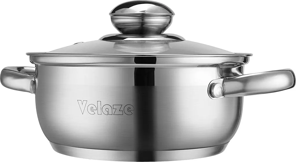 Velaze Töpfe Set, 7-teilig Kochtopf Set Aus Edelstahl, Topf Set Mit Glasdeckeln, PFOA Frei, Klassisches Design, Topfset Induktion Für Alle Herdarten Und Für Verschiedene Kochbedürfnisse 5 Velaze Töpfe Set, 7-teilig Kochtopf Set Aus Edelstahl, Topf Set Mit Glasdeckeln, PFOA Frei, Klassisches Design, Topfset Induktion Für Alle Herdarten Und Für Verschiedene Kochbedürfnisse – Bild 3