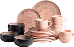 Mäser 931743 Kombiservice Spicy Market Für 4 Personen, Steingut, Rosa (1 Set, 16-teilig) -Küchenbedarf Geschäft 17e6ce2da9572960f71611775c438680