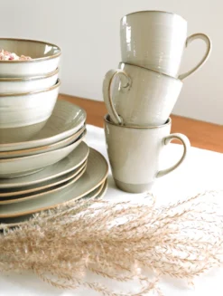 Mäser 931818 Frühstücksset Nottingham Für 4 Personen, Steinzeug, Beige (1 Set, 12-teilig) -Küchenbedarf Geschäft 19a6f5a84a0ec3529cd12af949bb7eb3