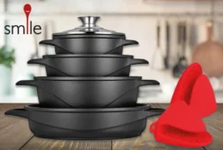 Smile MGK-12 Kochtopf, Geschmiedetes Aluminium, Schwarz -Küchenbedarf Geschäft 1aac79ec42d0565c1b3ea920914b91c5