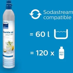 PHILIPS AQUA Soda Maker Wassersprudler + 425 G CO²-Zylinder + 1 PET-Flasche 1 Liter, Weiß 20 PHILIPS AQUA Soda Maker Wassersprudler + 425 G CO²-Zylinder + 1 PET-Flasche 1 Liter, Weiß -Küchenbedarf Geschäft 1cb8266588f40367c2752fb2b522c594