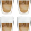 Latte Macchiato-Gläser 400ml Doppelwandig Isolierglas Extra Lang Warmhaltend Maße ≈9 X 14cm (4 Stück) -Küchenbedarf Geschäft 1d33ed196dfcb57e91b0ef4a9aec62ce