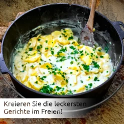 Dutch Oven 9L IRONO - Guseissen Topf - Dutch Oven Set - Feuertopf - 9 Liter - Mit Pfannendeckel, Transport- Und Schutztasche, Deckelheber Und Gebrauchsanweisung 14 Dutch Oven 9L IRONO - Guseissen Topf - Dutch Oven Set - Feuertopf - 9 Liter - Mit Pfannendeckel, Transport- Und Schutztasche, Deckelheber Und Gebrauchsanweisung -Küchenbedarf Geschäft 1f0606a191363619a97c9bf76fbce184