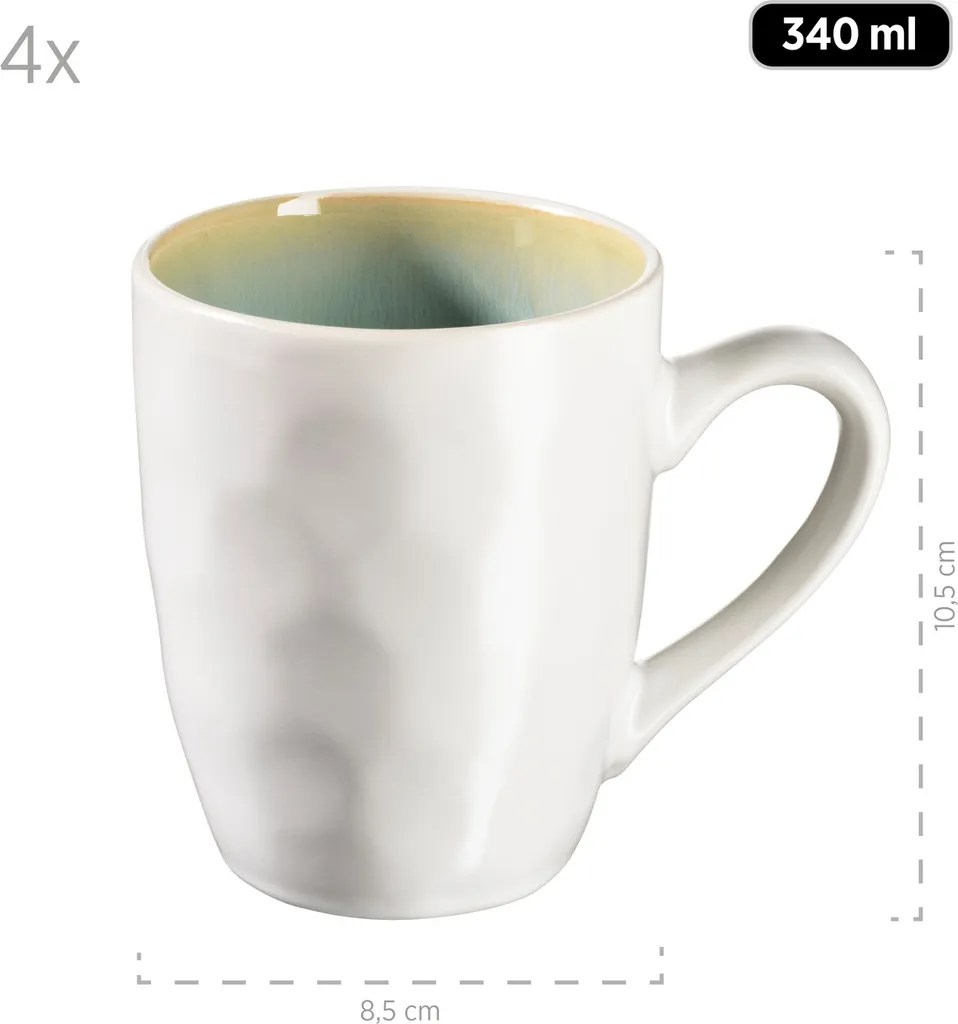 Mäser 931975 Kombiservice Frozen Für 4 Personen, Steinzeug, Grün (1 Set, 16-teilig) 4 Mäser 931975 Kombiservice Frozen Für 4 Personen, Steinzeug, Grün (1 Set, 16-teilig) – Bild 2