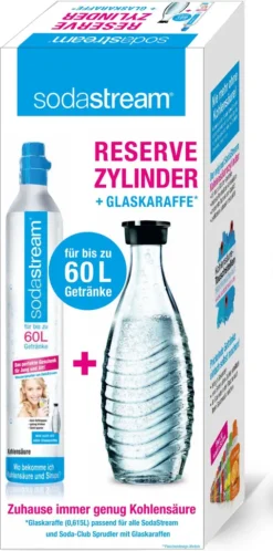 SodaStream Reserve-Zylinder 50-60 Ltr + Glas - Karaffe -Küchenbedarf Geschäft 25d684b33ec4dbdfb9e009776c5bf54c