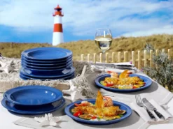 Friesland Ammerland Blue Tafel-Set 12 Tlg Speiseteller + Suppenteller -Küchenbedarf Geschäft 26b8b50867ce2135aa511ab8ff2f5adc