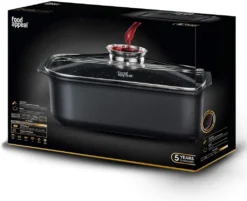 Food Appeal Black Marble Kasserolle, Kochtopf, Röster Mit Aromatischem Glasdeckel, Anti-haft Beschichtung | Schwarzes Marmor Design | Für Gasherd, Induktionsherd, Keramikherd Und Elektroherd 10 Food Appeal Black Marble Kasserolle, Kochtopf, Röster Mit Aromatischem Glasdeckel, Anti-haft Beschichtung | Schwarzes Marmor Design | Für Gasherd, Induktionsherd, Keramikherd Und Elektroherd -Küchenbedarf Geschäft 298c64c23fddcf5a2dafb0bbf6a988af