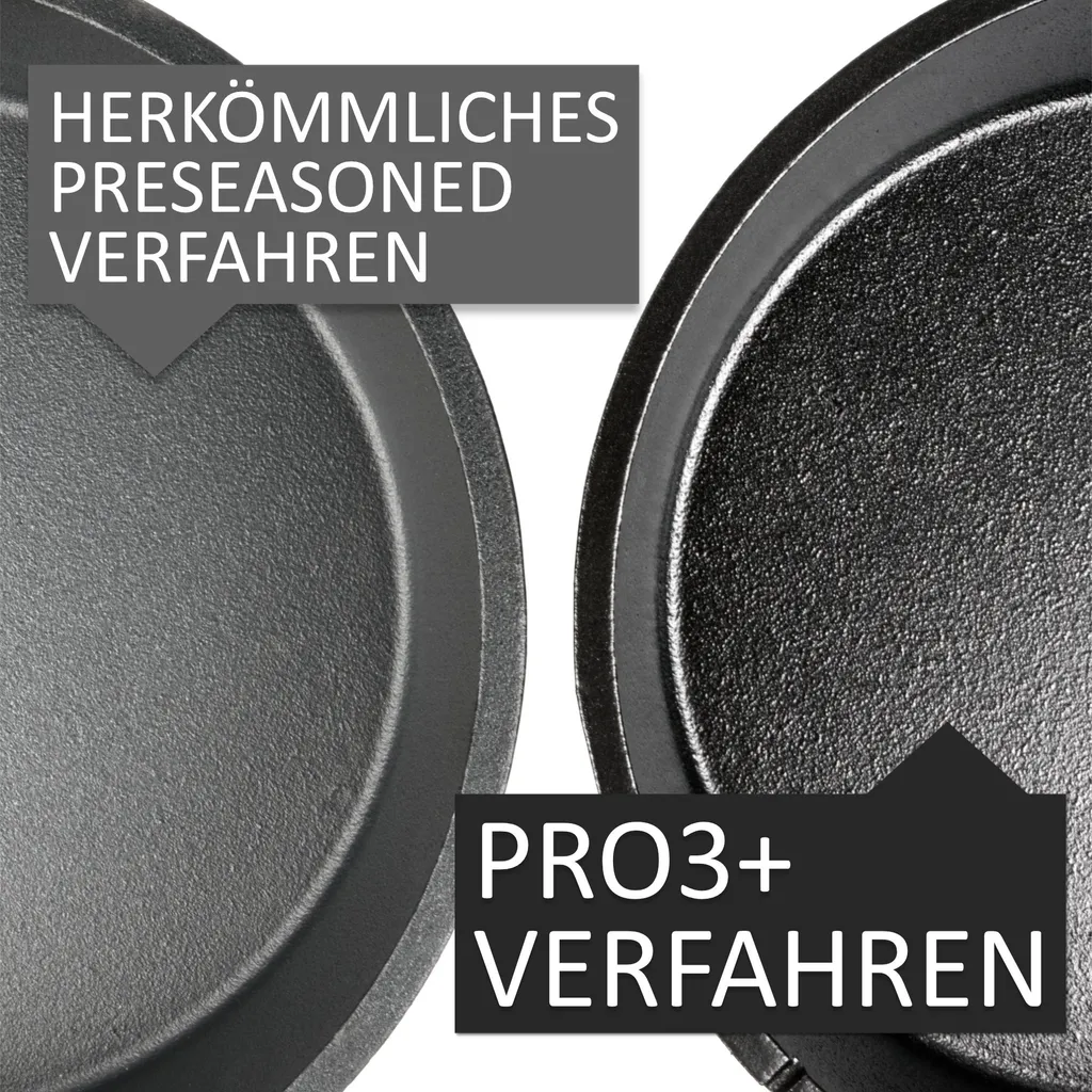 BBQ-Toro Ultimate PRO3+ Pfannen Set, 3-teilig, Gusseisen Bratpfanne, Steakpfanne 7 BBQ-Toro Ultimate PRO3+ Pfannen Set, 3-teilig, Gusseisen Bratpfanne, Steakpfanne – Bild 5