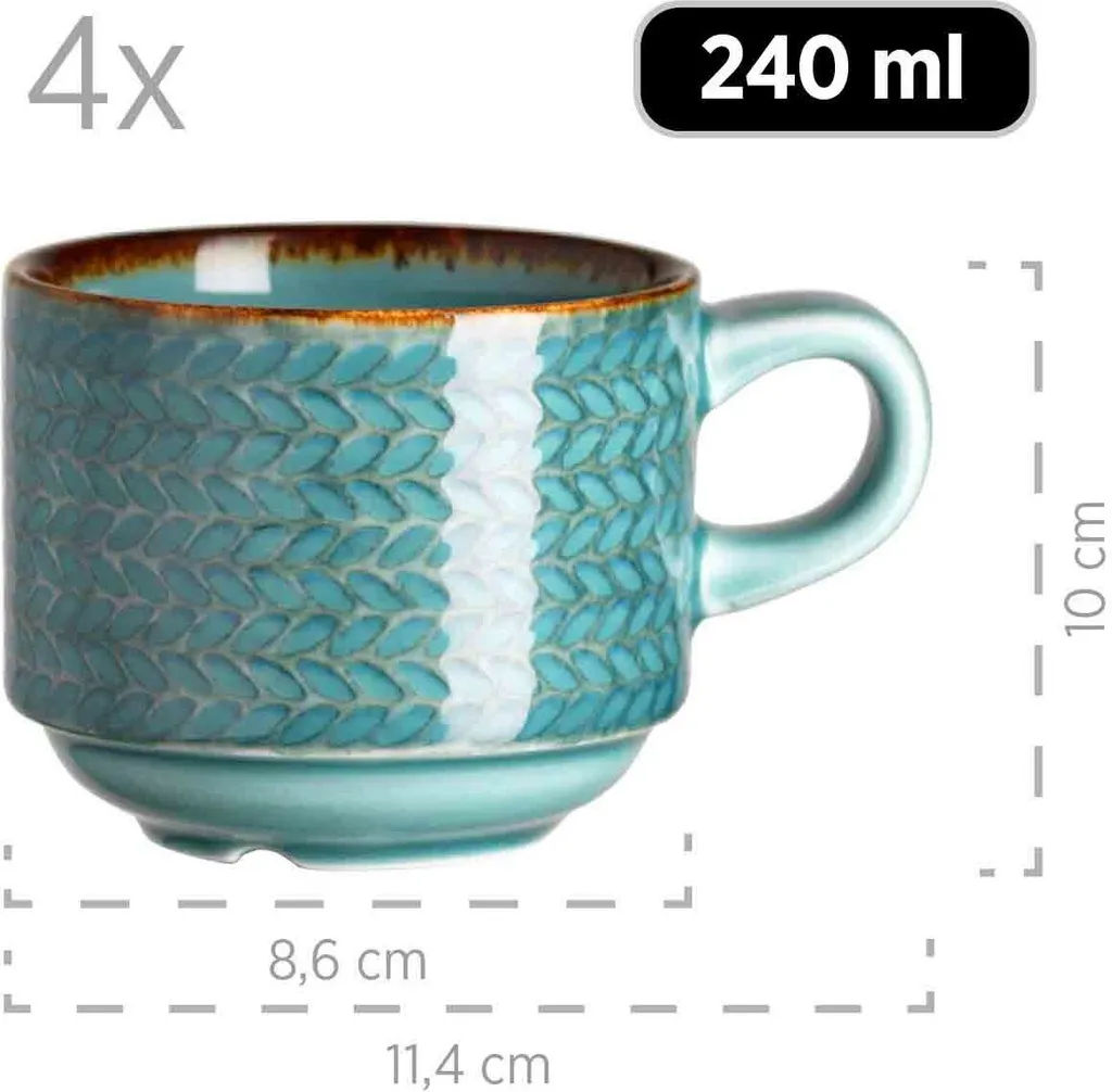 Mäser 931942 Kaffeeservice Prospero Für 6 Personen, Porzellan, Blau (1 Set, 12-teilig) 7 Mäser 931942 Kaffeeservice Prospero Für 6 Personen, Porzellan, Blau (1 Set, 12-teilig) – Bild 5