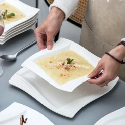 MALACASA, Serie Amparo, Cremeweiß Porzellan Tafelservice 12 Tlg. Set Speiseteller Und Suppenteller Geschirrset Für 6 Personen -Küchenbedarf Geschäft 2a5547db50f3da66cab28b9c953b5148 1