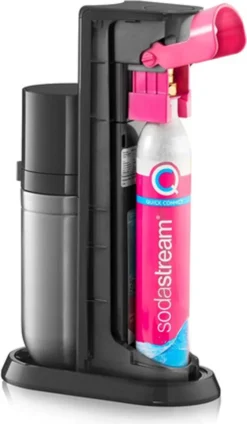 SodaStream DuoTitan Trinkwassersprudler, Inkl. 1x 1 Liter Glasflasche, 1x 1 Liter PET, 1 X Quick Connect Zylinder -Küchenbedarf Geschäft 2a7cd4b6ac02e46e2865fdabca3fd0da