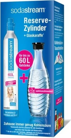 SodaStream Reserve-Zylinder 50-60 Ltr + Glas - Karaffe -Küchenbedarf Geschäft 2b9209a92595c23144240bd828dffd4d