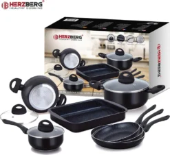 Herzberg HG-5003BK: 8-Teiliges Marmor-Kochgeschirr-Set - Schwarz 27 Herzberg HG-5003BK: 8-Teiliges Marmor-Kochgeschirr-Set - Schwarz -Küchenbedarf Geschäft 2c323220333bdedcd1ccb96bfce6c148