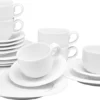 Weissestal DE000001 Tavola Kaffeeservice, Weiß, 18-teilig (1 Set) -Küchenbedarf Geschäft 2da3cb772a8228445f621f2e66521ea9