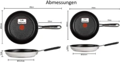 Tefal J90929 Jamie Oliver Pfannenset Induktion 4 TLG, Set Angebot, Pfanne 28 Cm + Pfanne 24 Cm, Edelstahl -Küchenbedarf Geschäft 2e5bea98425695198503d1fe3d4325ad