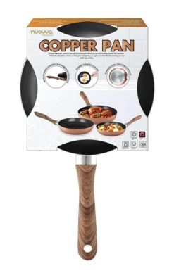 Nuovva Kupfer Bratpfanne - Keramische Antihaftbeschichtung - Holzgriff Bratpfanne - Ø 24 Cm Induktion - PTFE-frei -Küchenbedarf Geschäft 2e7537414461b0ce84b4c3f1bba3b373