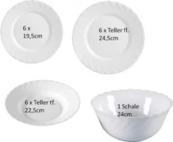 Luminarc 19tlg. Tellerset + Schale Trianon -Küchenbedarf Geschäft 2fc46505901bf0098488ea8bbaee44db