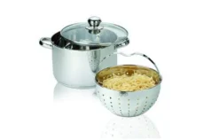 BEYOND® Edelstahl Kochtopf 24 Cm, Mit Glasdeckel Und Herausnehmbarem Siebeinsatz -Küchenbedarf Geschäft 3349d2b45dea19381de3fd4798efa1d1