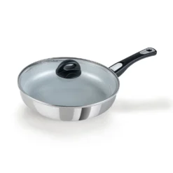 Genius Cerafit Steel Bratpfanne 28cm + Glasdeckel - Ofenfeste Keramikpfanne Mit Abnehmbarem Griff Für Alle Herdarten; A24665 -Küchenbedarf Geschäft 34c3538e3e8003eaa559c1766705f1f7