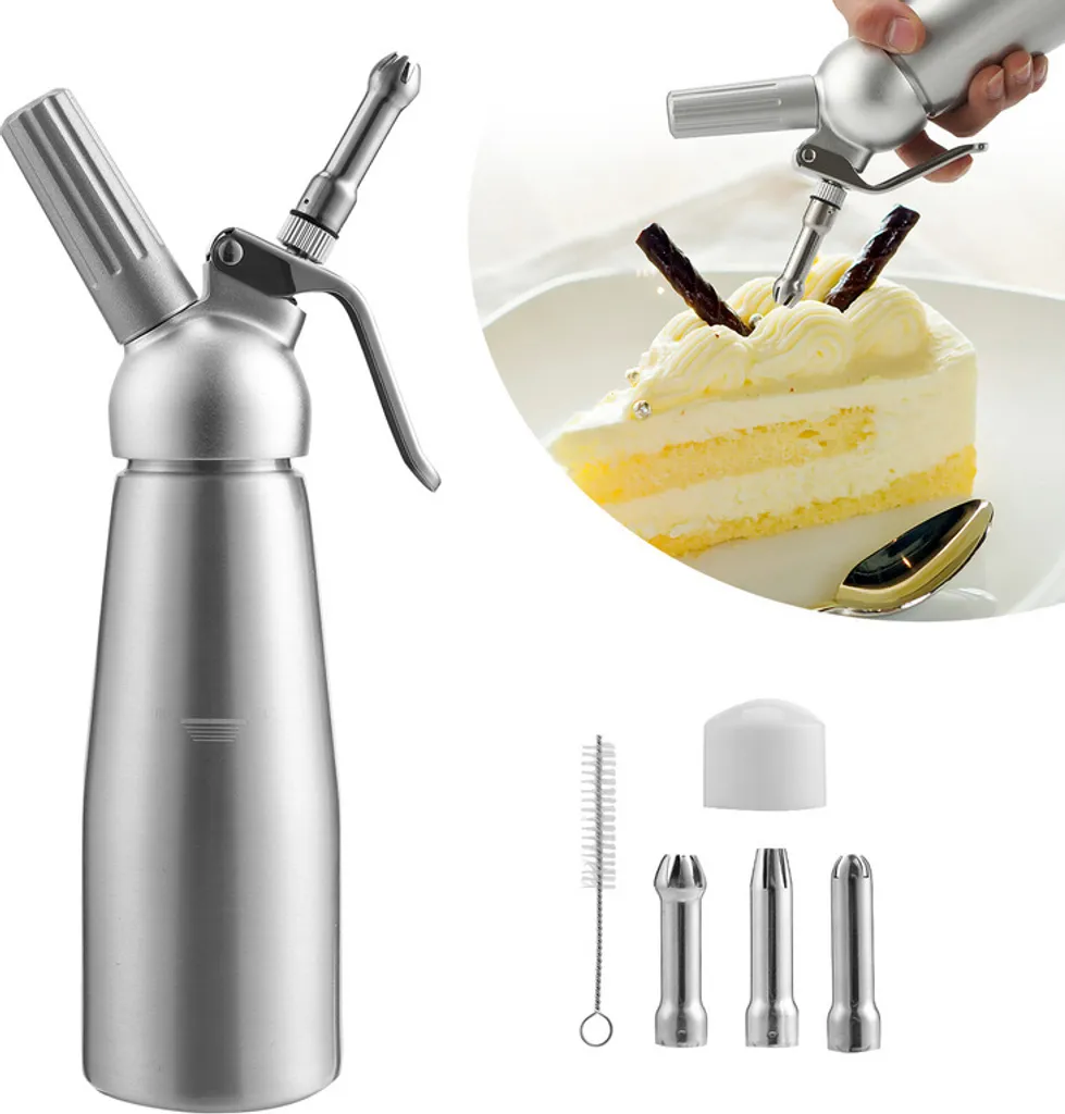 EINFEBEN Sahnespender Sahneschneider Sahnesyphon Sahnebereiter Alu Profi 0.5L Poekelnadel Duese 3 EINFEBEN Sahnespender Sahneschneider Sahnesyphon Sahnebereiter Alu Profi 0.5L Poekelnadel Duese