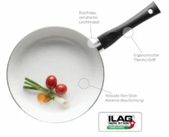 Mäser 931338 Harriot Keramik Bratpfanne 28 Cm, ILAG CERAMIC, Induktionsgeeignet, Blau -Küchenbedarf Geschäft 3c550d06ab35b5ee21c61250f0ef4116