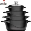 Smile MGK-12 Kochtopf, Geschmiedetes Aluminium, Schwarz -Küchenbedarf Geschäft 3d1ea7d410daa67b7e097428f21fc5db