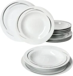 Mambo-Cat Kaffee-Tasse Porzellan-Becher Geschirr-Set Schüssel Bowl-Schale Tafel-Zubehör Suppen-Schälchen Speise-Teller Käse-Wurst Ess-Platte Frühstücks-Buffet Brunch Kuchen-Dessert Home Streifen-Grau Schwarz-Creme Kombi-Service Sechs-Personen 11 Mambo-Cat Kaffee-Tasse Porzellan-Becher Geschirr-Set Schüssel Bowl-Schale Tafel-Zubehör Suppen-Schälchen Speise-Teller Käse-Wurst Ess-Platte Frühstücks-Buffet Brunch Kuchen-Dessert Home Streifen-Grau Schwarz-Creme Kombi-Service Sechs-Personen -Küchenbedarf Geschäft 3d4d45593f3714bde53bf44580a7525a