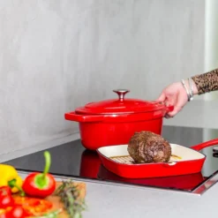 Daumonet Gusseisen-Bräter - Oval Ø 29 Cm - Kirschrot -Küchenbedarf Geschäft 427ed67f7699b45fd6fc3ad7f52ee9e2