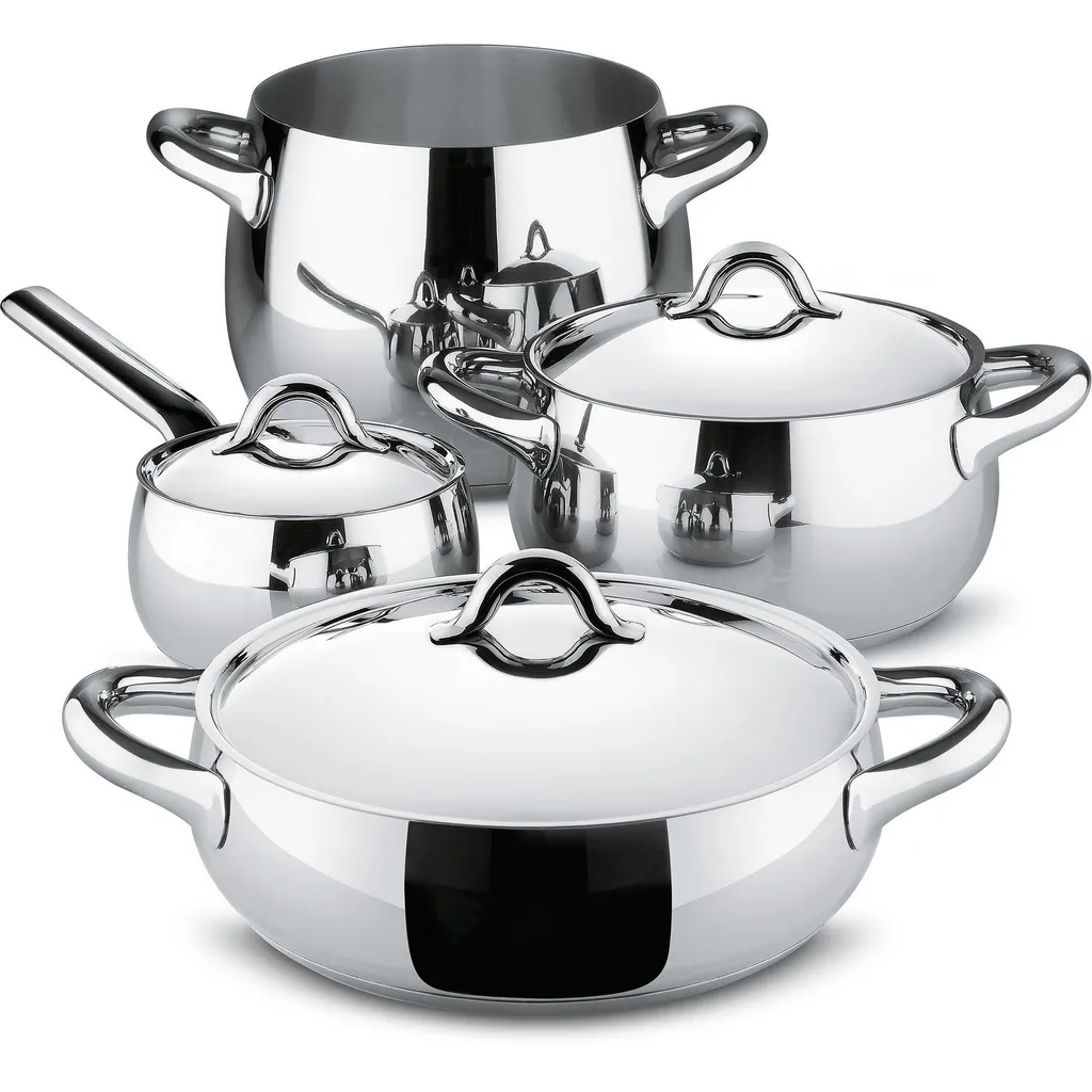 Alessi Topfset Mami - SG100S7 - 4-teilig - Von Stefano Giovannoni 3 Alessi Topfset Mami - SG100S7 - 4-teilig - Von Stefano Giovannoni