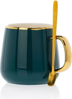 HowHomely Kaffeeservice Keramik 4 Personen - Teeservice 10-tlg. - Grün-Gold 16 HowHomely Kaffeeservice Keramik 4 Personen - Teeservice 10-tlg. - Grün-Gold -Küchenbedarf Geschäft 463044aeda106ce27cd4b333171be4c2